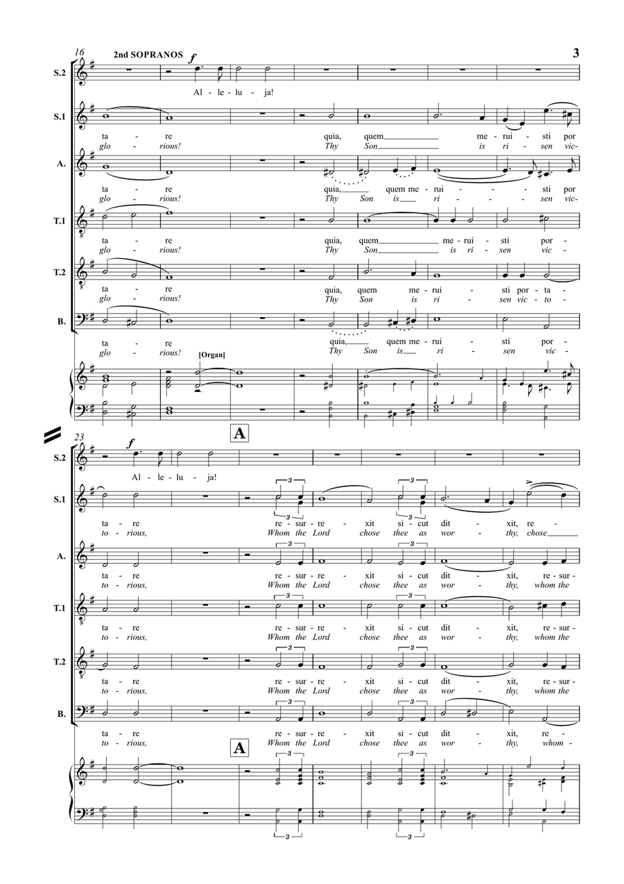 Mascagni: Easter Hymn (from Cavalleria Rusticana) for Choir SSATTB and Piano 4-Part scores gallery preview page 4