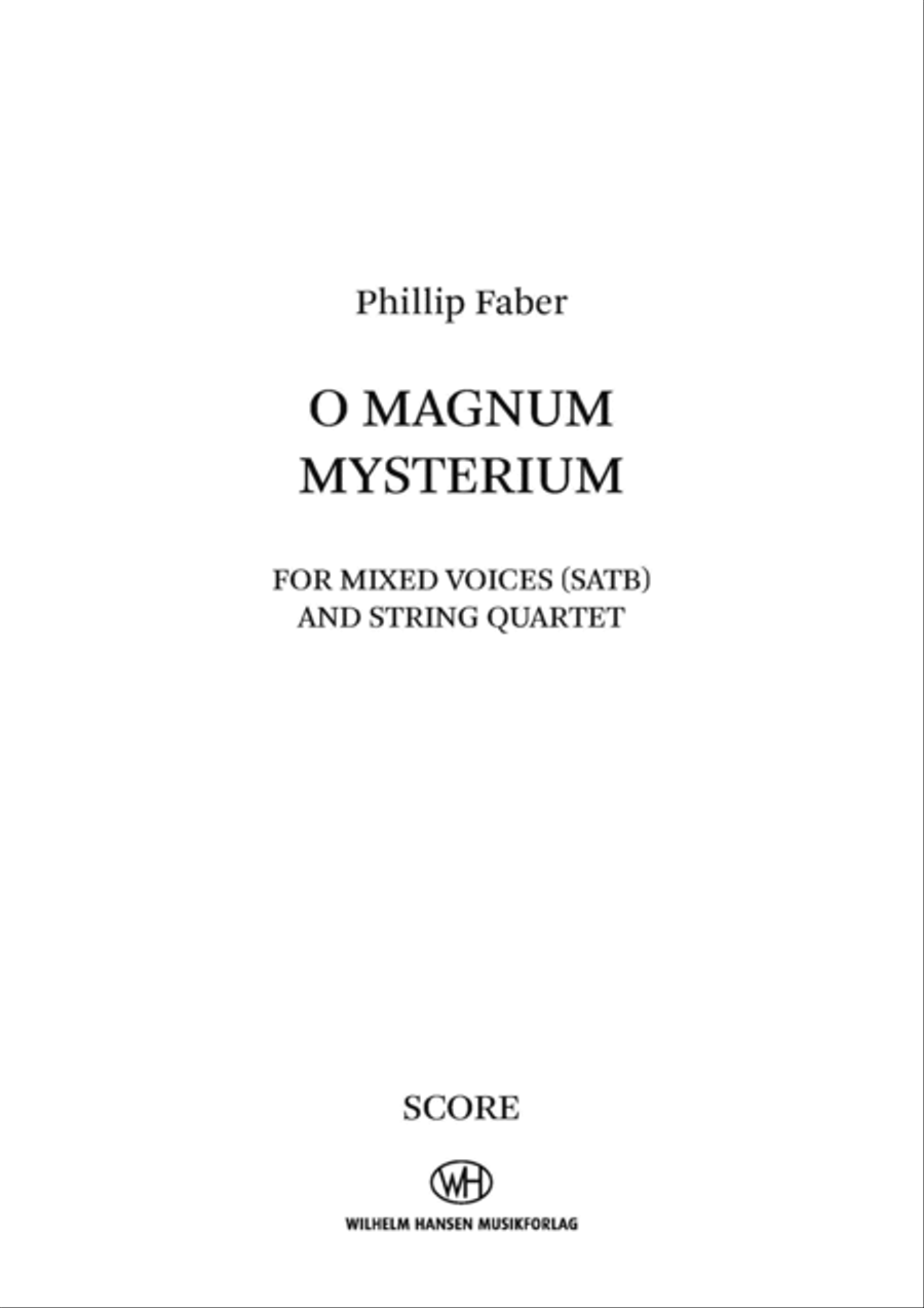 O Magnum Mysterium (SATB Version) 4-Part scores gallery preview page 1
