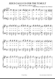 Jesus calls us o'er the tumult