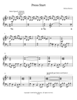 Press Start: Easy Piano Solo for the Gaming Fan