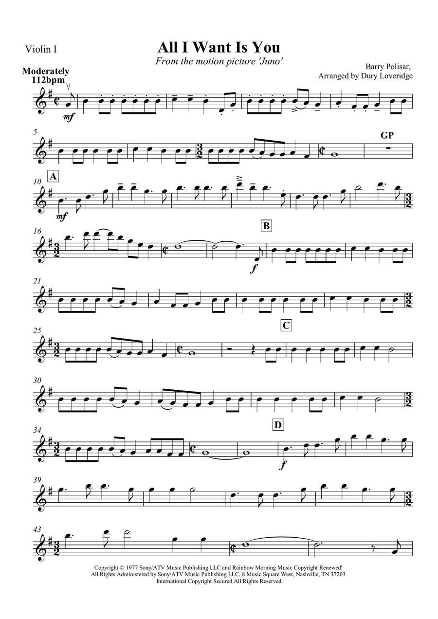 All I Want Is You String Quartet scores gallery preview page 5