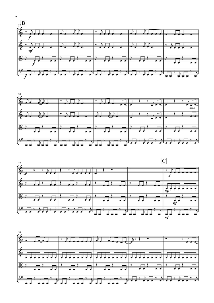 Common People String Quartet scores gallery preview page 3