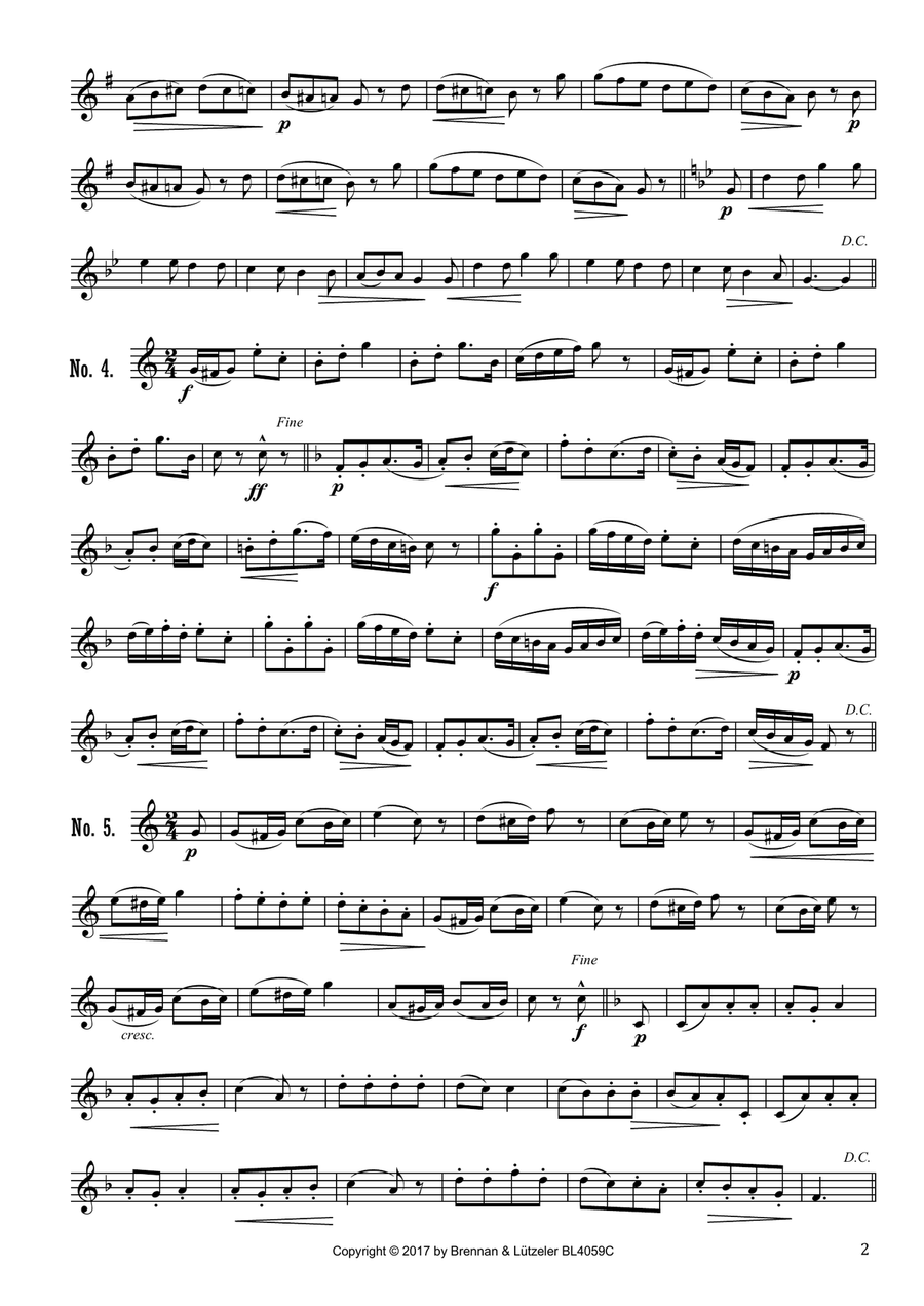 12 Solo Quadrilles for Recorders in C (treble clef) Small Ensemble scores gallery preview page 5