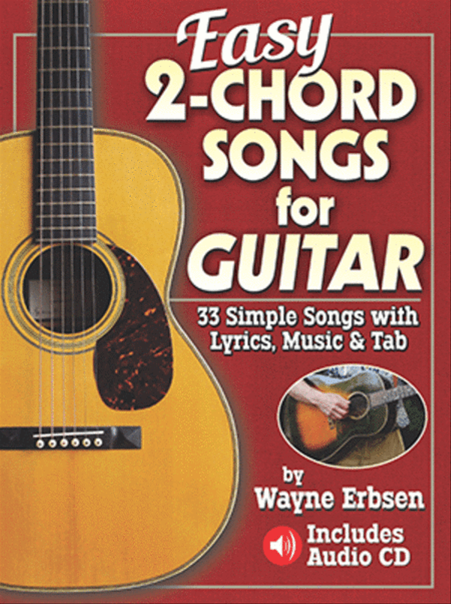 Easy 2-Chord Songs for Guitar-33 Simple Songs with Lyrics, Music & Tab Acoustic Guitar scores gallery preview page 1