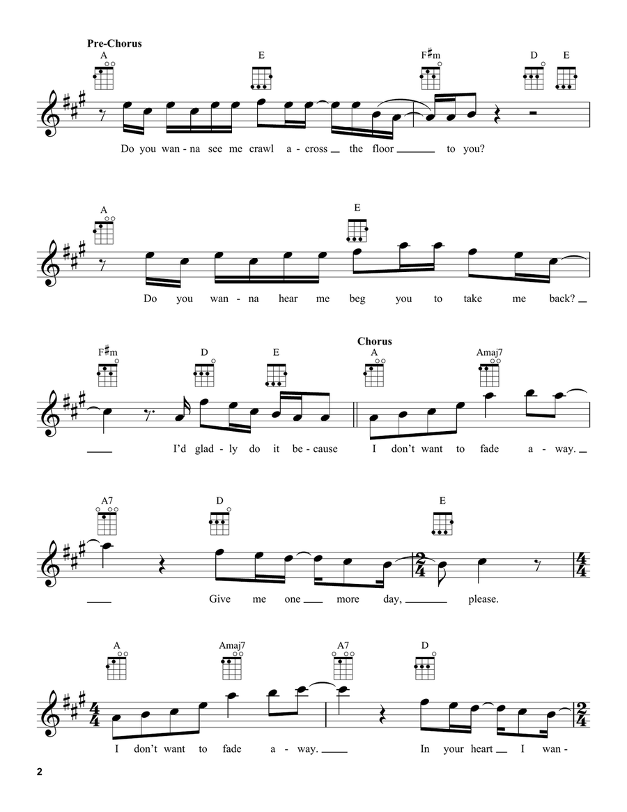 Bell Bottom Blues Bell Bottom Blues Ukulele scores gallery preview page 2