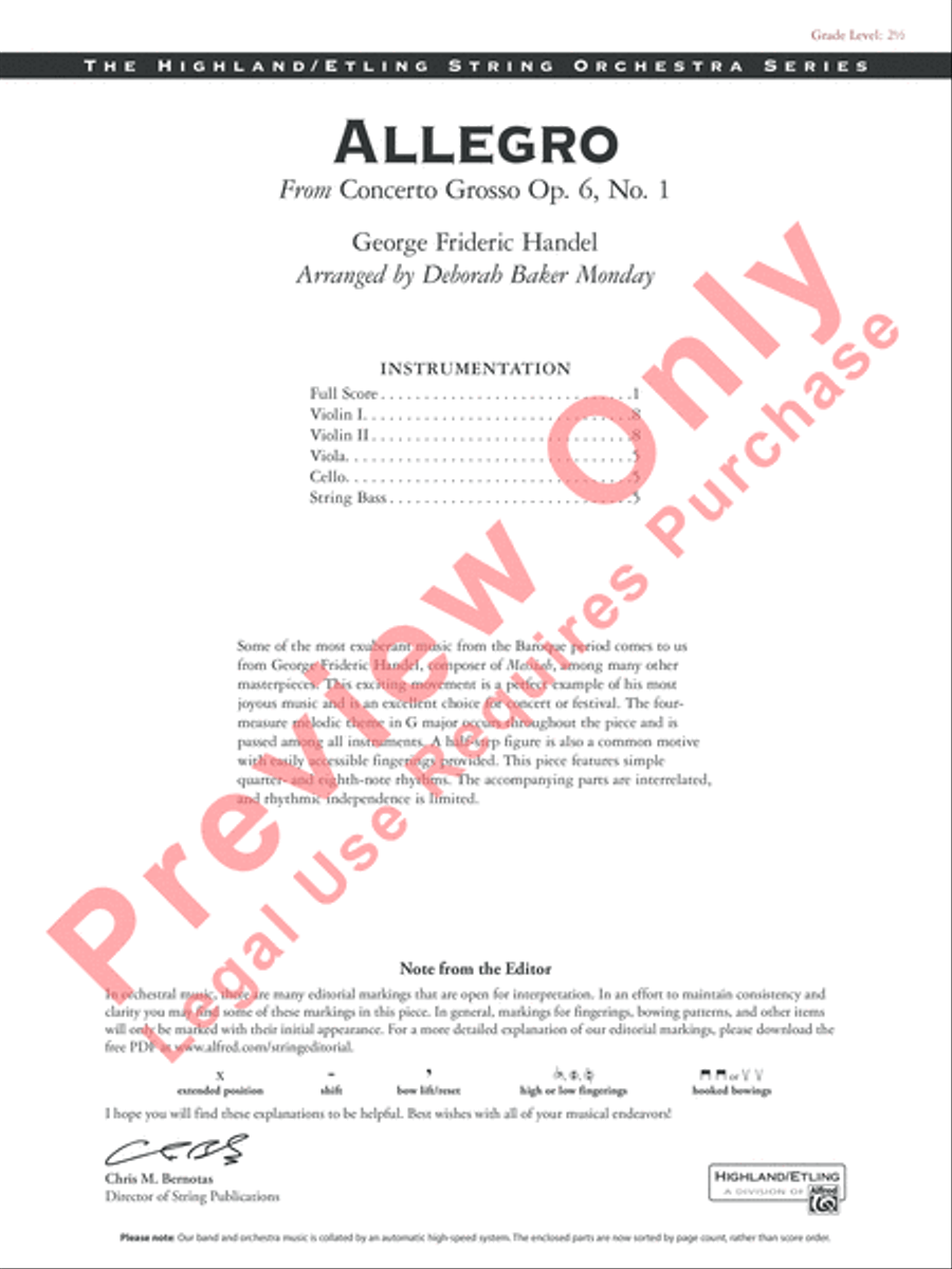 Allegro String Orchestra scores gallery preview page 2