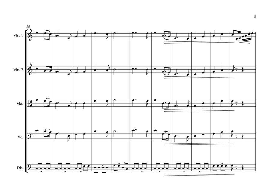 Ethiopian National Anthem for String Orchestra (MFAO World National Anthem Series) String Orchestra scores gallery preview page 5