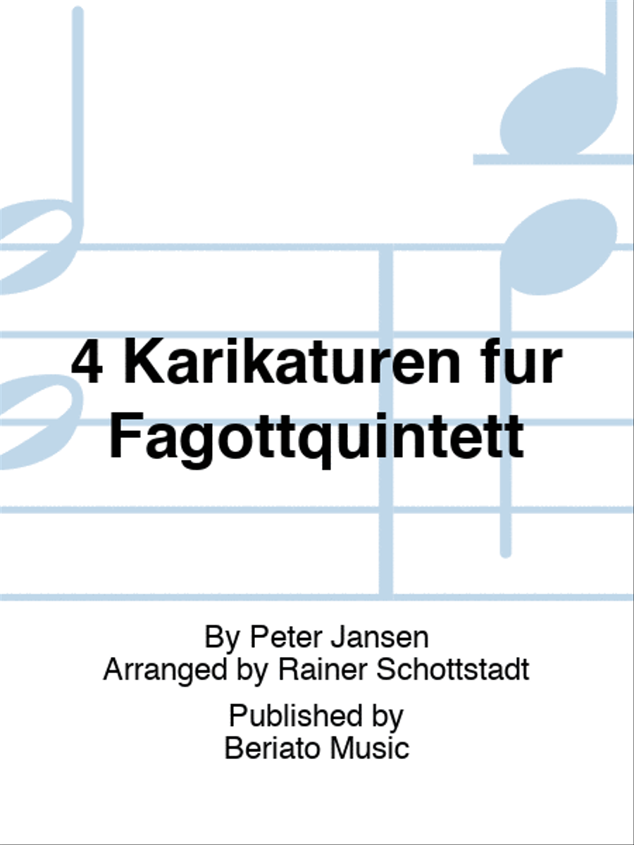 4 Karikaturen für Fagottquintett Bassoon Quartet scores gallery preview page 1