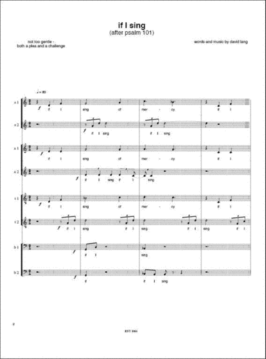 If I Sing (After Psalm 101) SSAATTBB scores gallery preview page 2