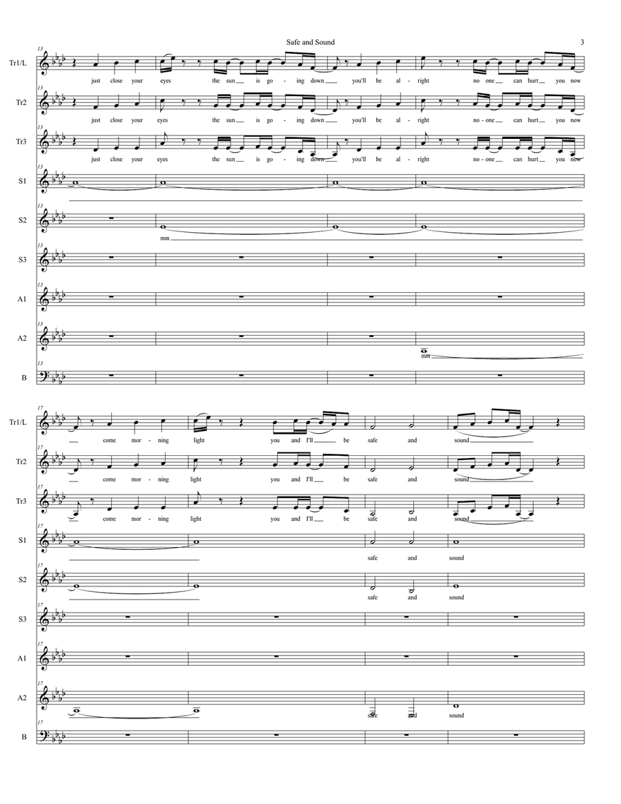 Safe & Sound Safe & Sound SSA scores gallery preview page 3