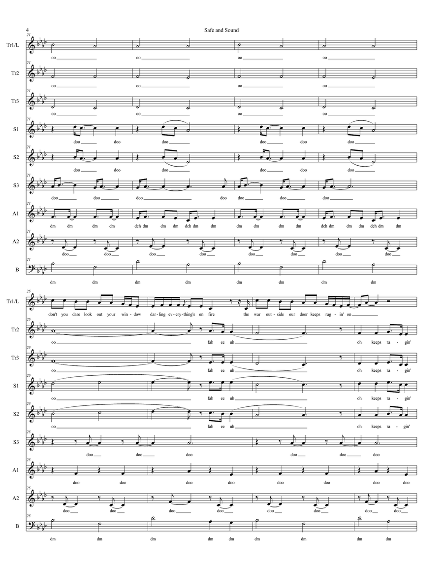 Safe & Sound Safe & Sound SSA scores gallery preview page 4
