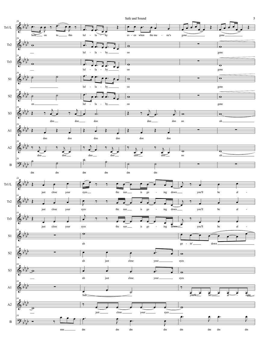 Safe & Sound Safe & Sound SSA scores gallery preview page 5