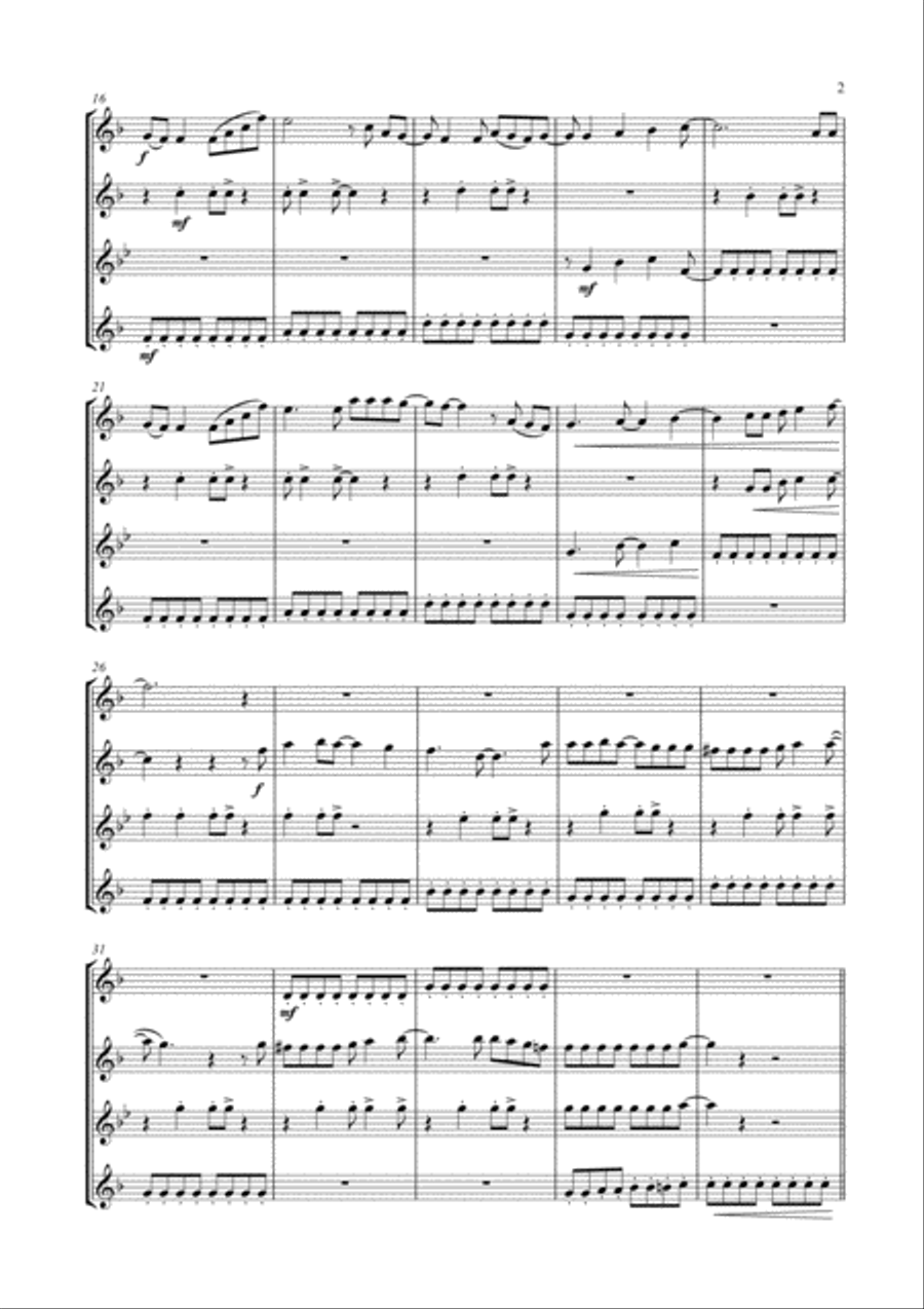 Don't Stop Me Now Woodwind Ensemble scores gallery preview page 3