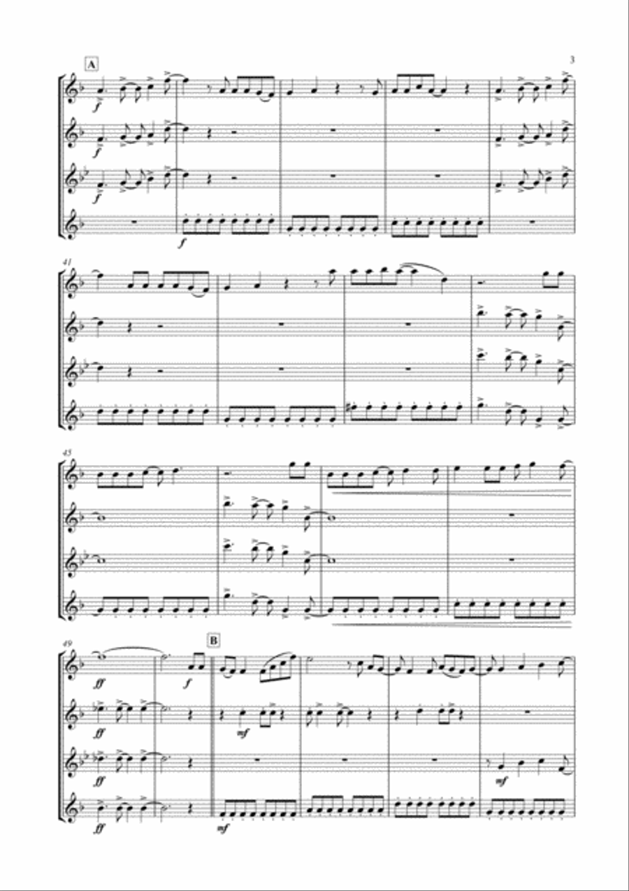 Don't Stop Me Now Woodwind Ensemble scores gallery preview page 4