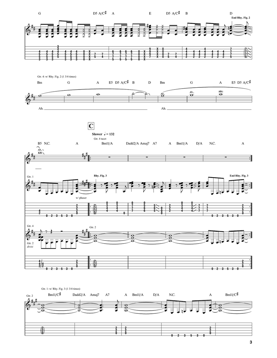 2112 - I. Overture 2112 - I. Overture Guitar Tablature scores gallery preview page 3