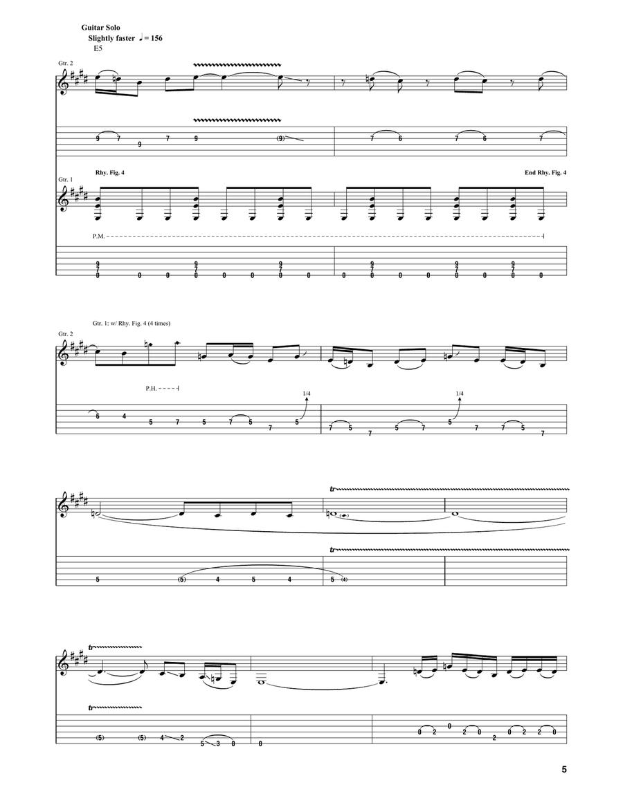 Working Man Working Man Guitar Tablature scores gallery preview page 5