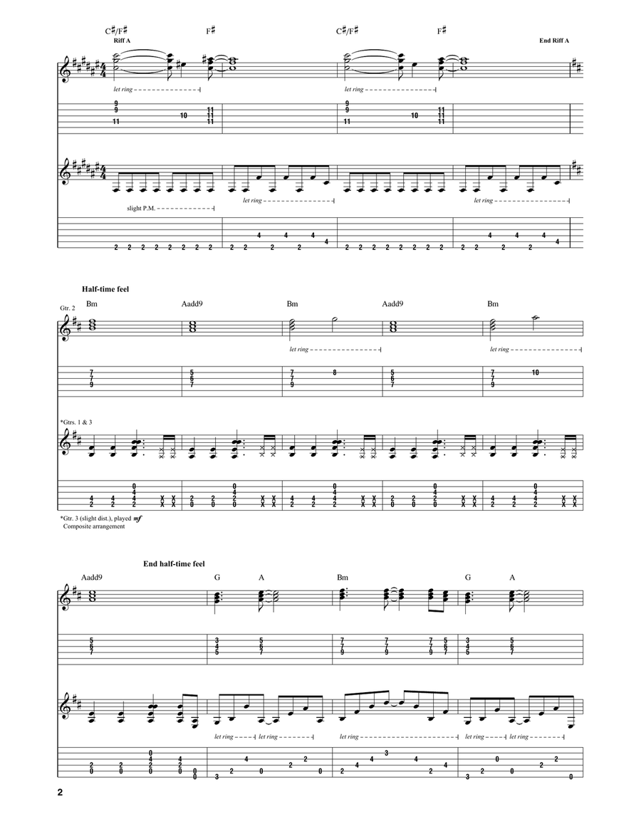 Subdivisions Subdivisions Guitar Tablature scores gallery preview page 2