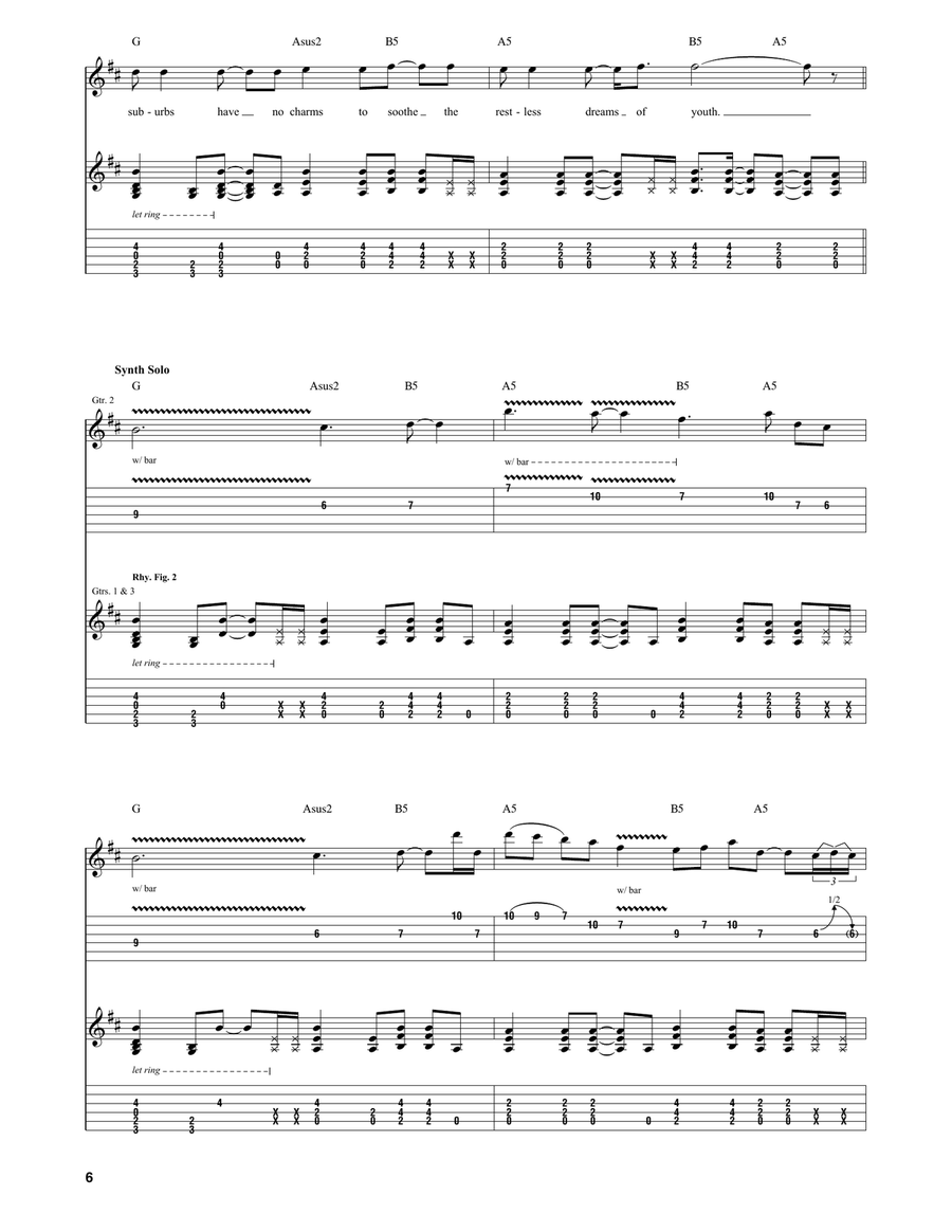 Subdivisions Subdivisions Guitar Tablature scores gallery preview page 6