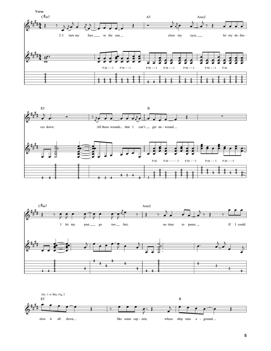 Time Stand Still Time Stand Still Guitar Tablature scores gallery preview page 5