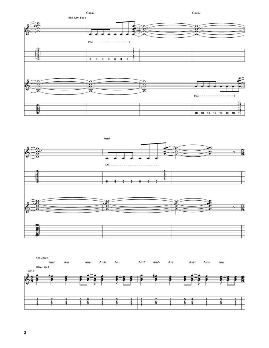 Distant Early Warning Distant Early Warning Guitar Tablature scores gallery preview page 2