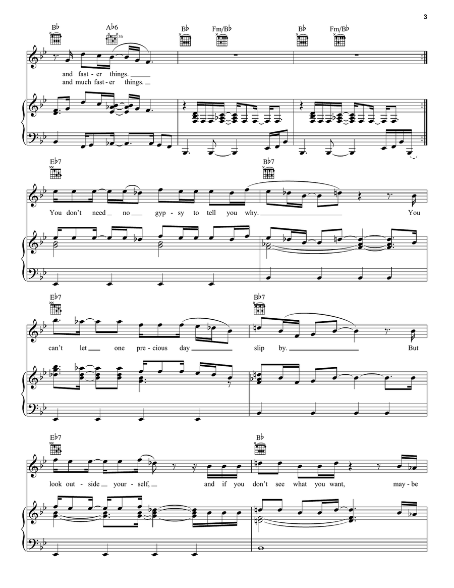 Ain't Wastin' Time No More Piano, Vocal, Guitar scores gallery preview page 3