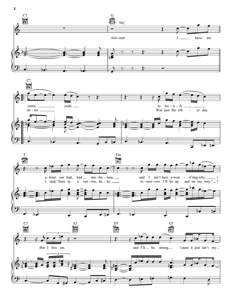 It's Not My Cross To Bear Piano, Vocal, Guitar scores gallery preview page 2