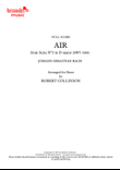 AIR FROM SUITE IN D (BWV 1068) (Bach) - Score only