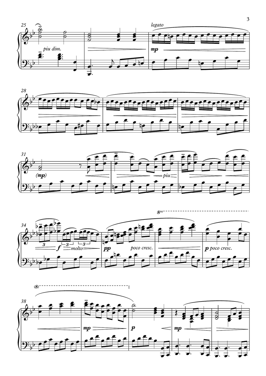 Prelude in B flat Piano Method scores gallery preview page 3