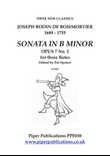 BOISMORTIER SONATA IN B MINOR FOR 3 FLUTES