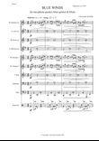 Blue Winds for Saxophone Quartet, Brass Quintet and Drum Set