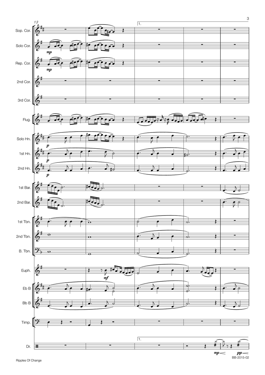 Ripples of Change (For Brass Band) Brass Band scores gallery preview page 4