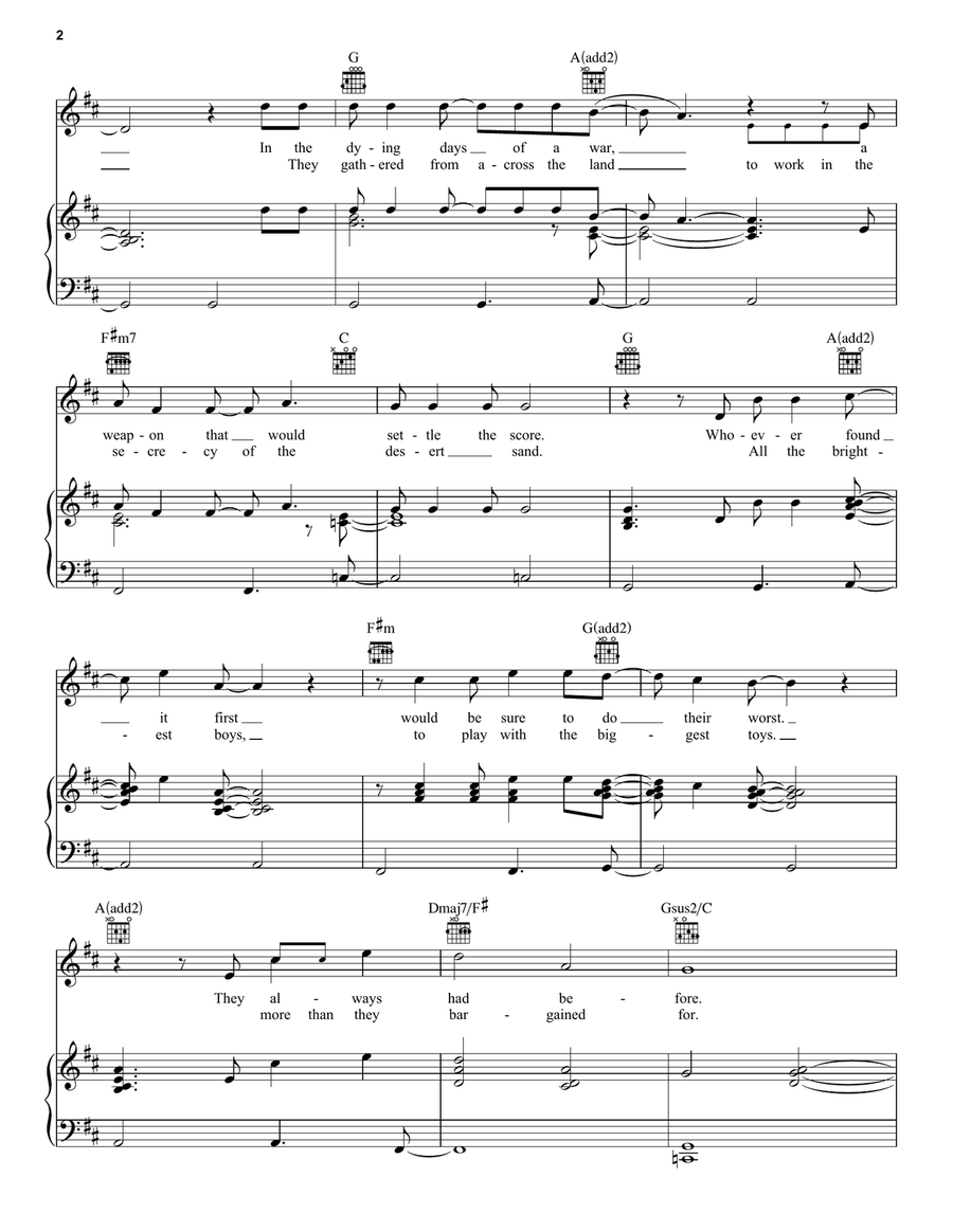 Manhattan Project Manhattan Project Piano, Vocal, Guitar scores gallery preview page 2