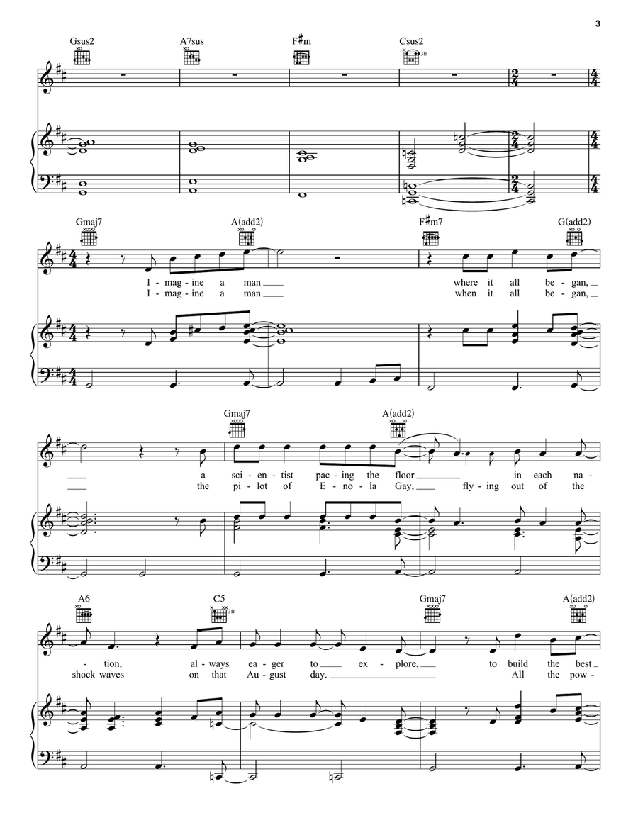 Manhattan Project Manhattan Project Piano, Vocal, Guitar scores gallery preview page 3