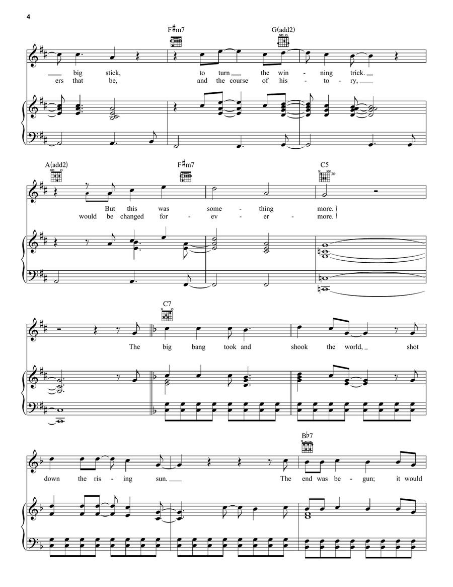 Manhattan Project Manhattan Project Piano, Vocal, Guitar scores gallery preview page 4