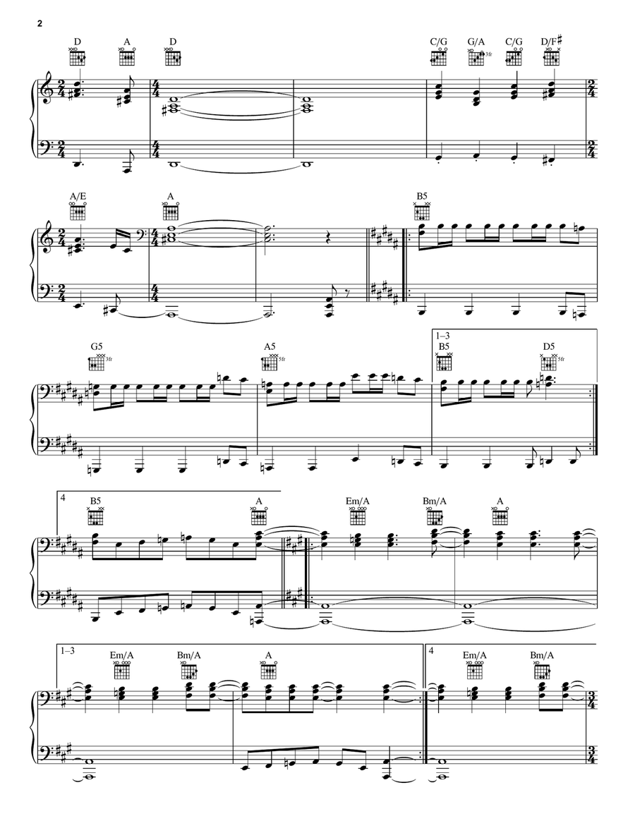 2112 - I. Overture 2112 - I. Overture Piano, Vocal, Guitar scores gallery preview page 2
