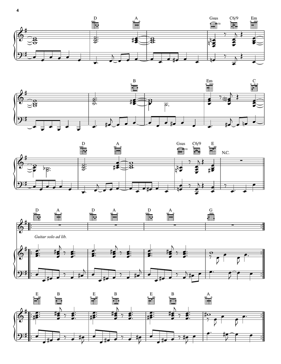 Bastille Day Bastille Day Piano, Vocal, Guitar scores gallery preview page 4