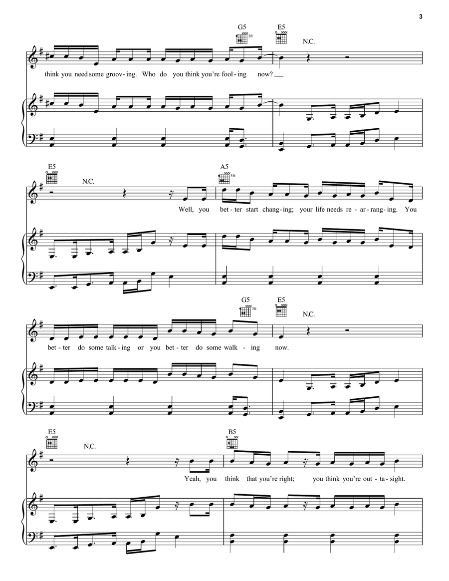 What You're Doing What You're Doing Piano, Vocal, Guitar scores gallery preview page 3