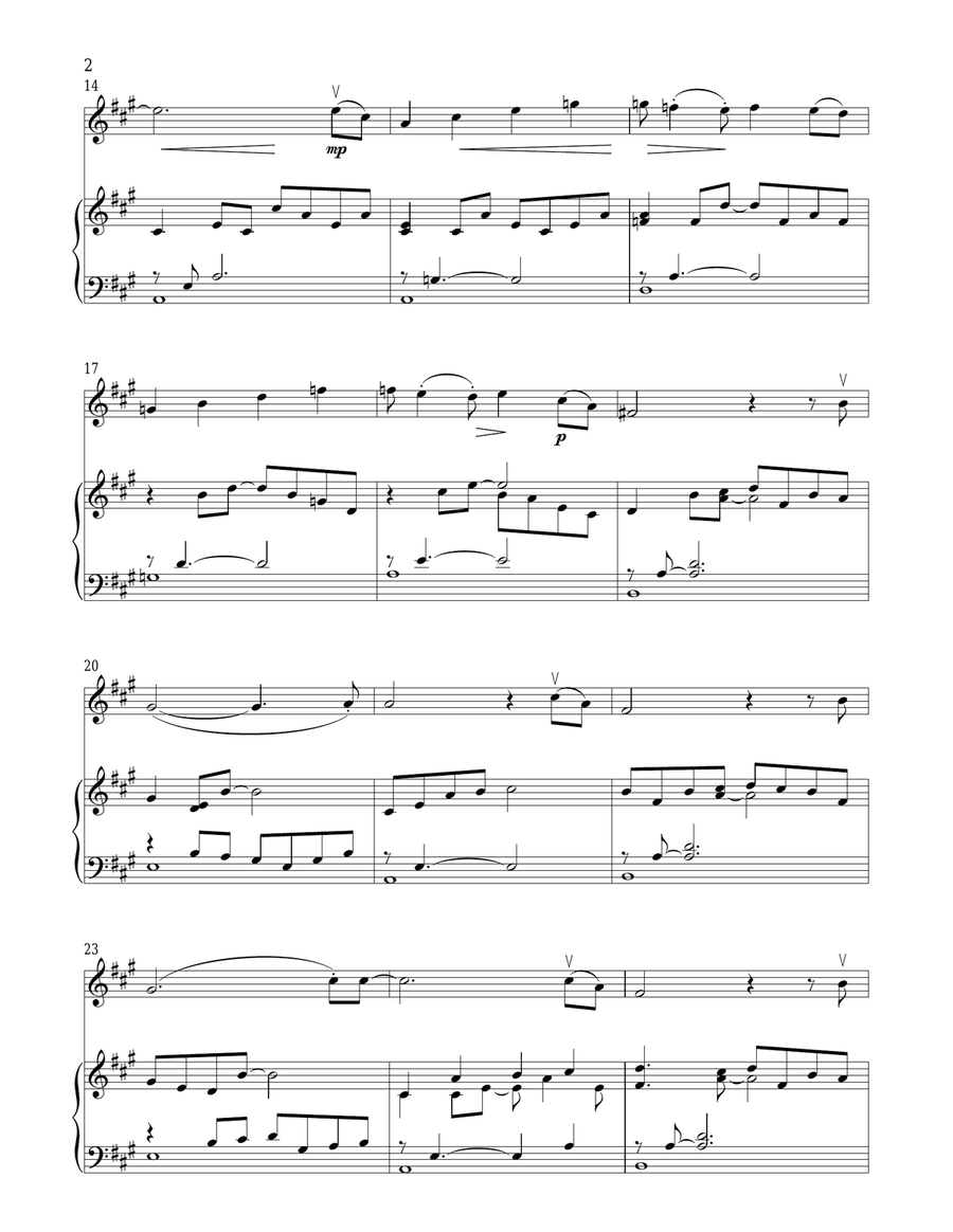 Drink With Me (To Days Gone By) (from Les Miserables) Violin Solo scores gallery preview page 2
