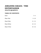 Amazing Grace / The Entertainer (Flute Quartet) Flute Quartet scores gallery preview page 4