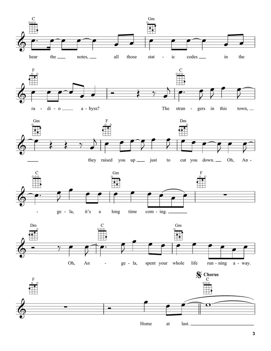 Angela Angela Ukulele scores gallery preview page 3