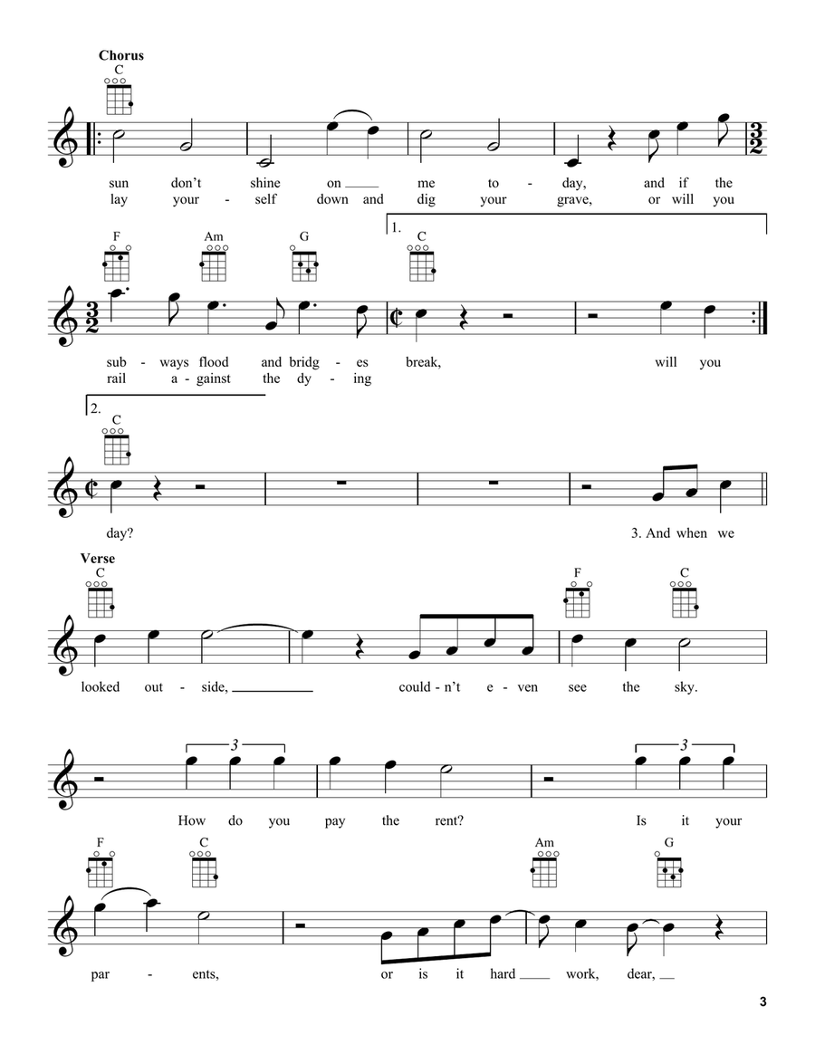 Sleep On The Floor Sleep On The Floor Ukulele scores gallery preview page 3