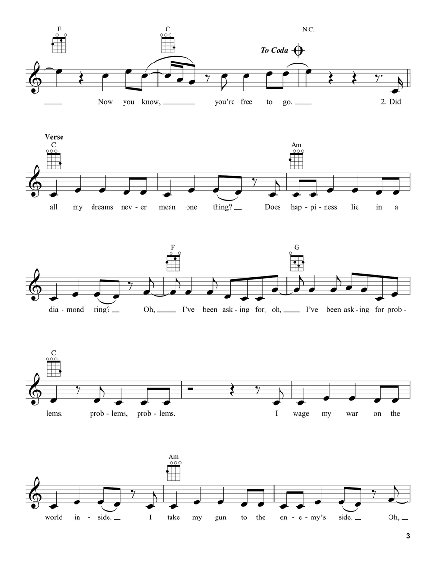 Bad Liar Bad Liar Ukulele scores gallery preview page 3
