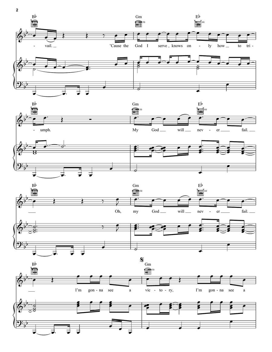 See A Victory See A Victory Piano, Vocal, Guitar scores gallery preview page 2
