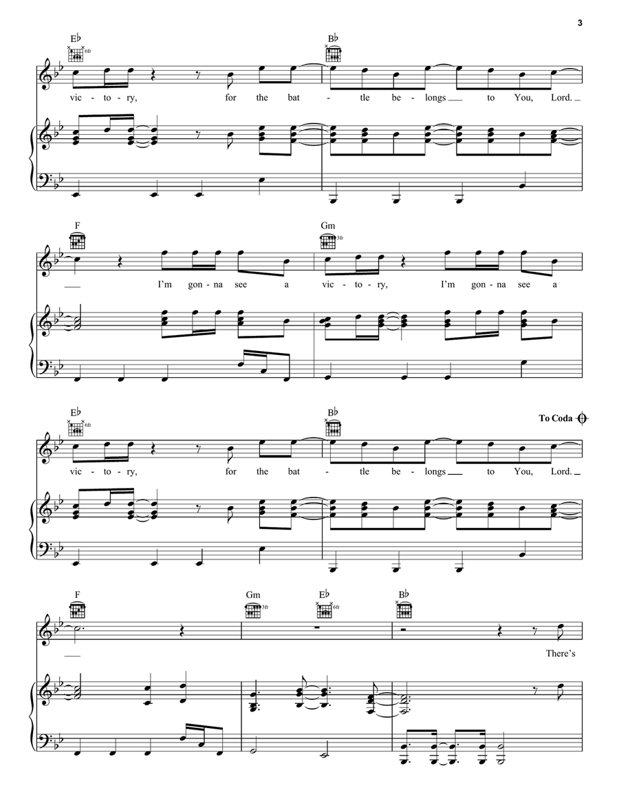 See A Victory See A Victory Piano, Vocal, Guitar scores gallery preview page 3
