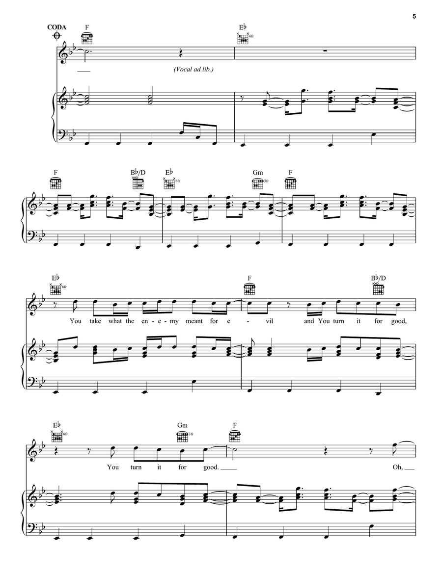See A Victory See A Victory Piano, Vocal, Guitar scores gallery preview page 5