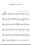 Mozart, Symphony n. 40 K.550 (Easy Violin version for beginners)