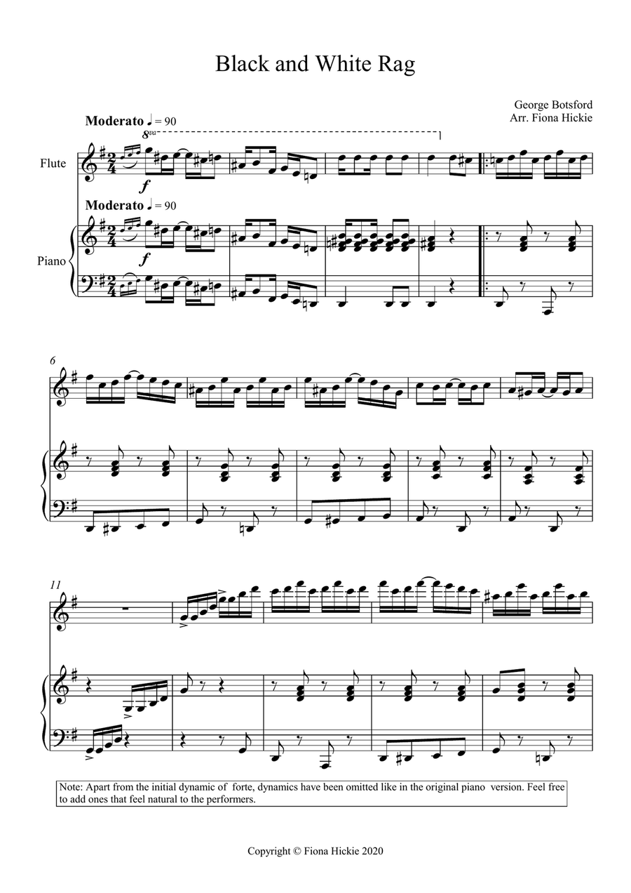 Black And White Rag Black And White Rag Flute Solo scores gallery preview page 2