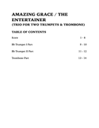 Amazing Grace / The Entertainer (Brass Trio): Two Trumpets and Trombone Brass Trio scores gallery preview page 4