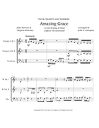 Amazing Grace / The Entertainer (Brass Trio): Two Trumpets and Trombone Brass Trio scores gallery preview page 5