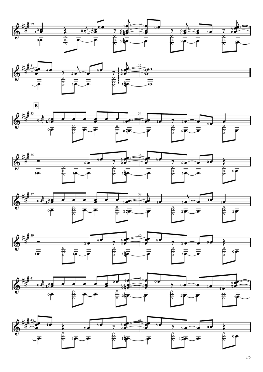 My Old Motorbike (Solo Guitar Score) Guitar Solo scores gallery preview page 3